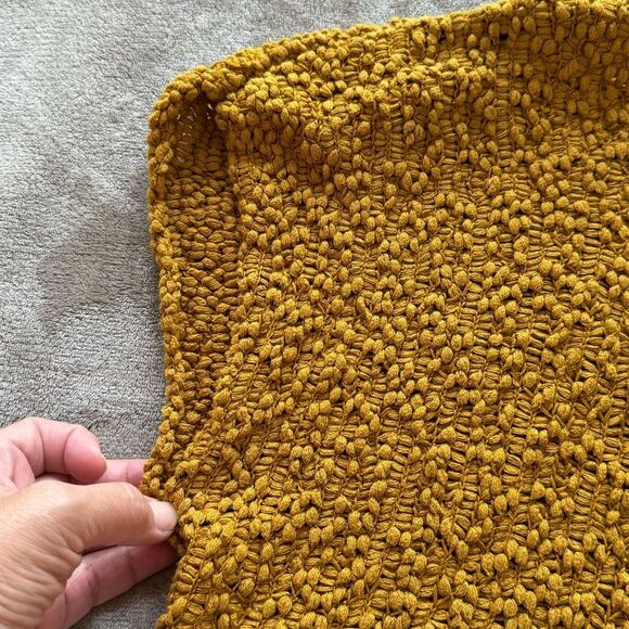 Small LOFT Mustard knit top - Picture 6 of 9